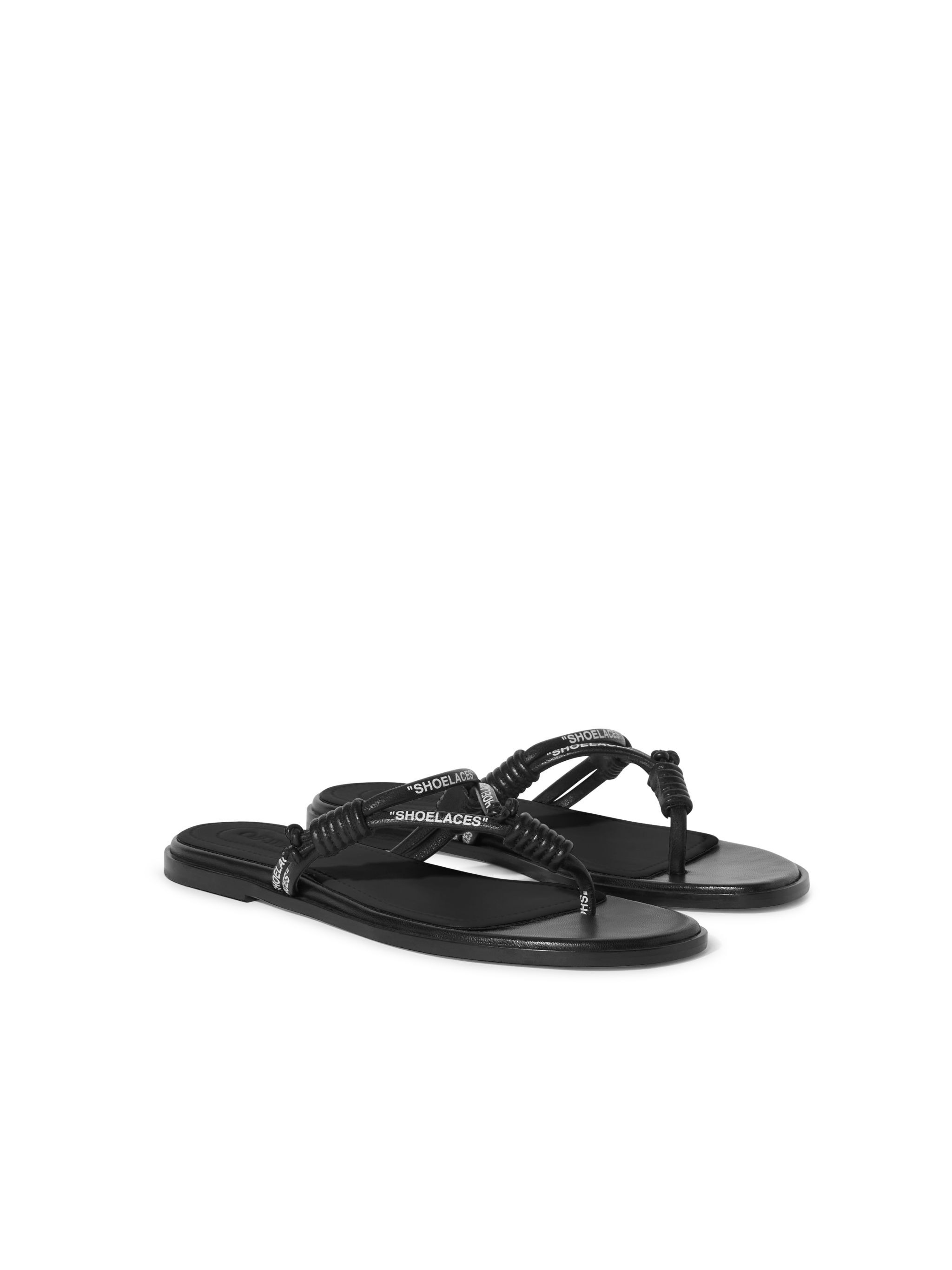 Black Shoelace Sandals - 3