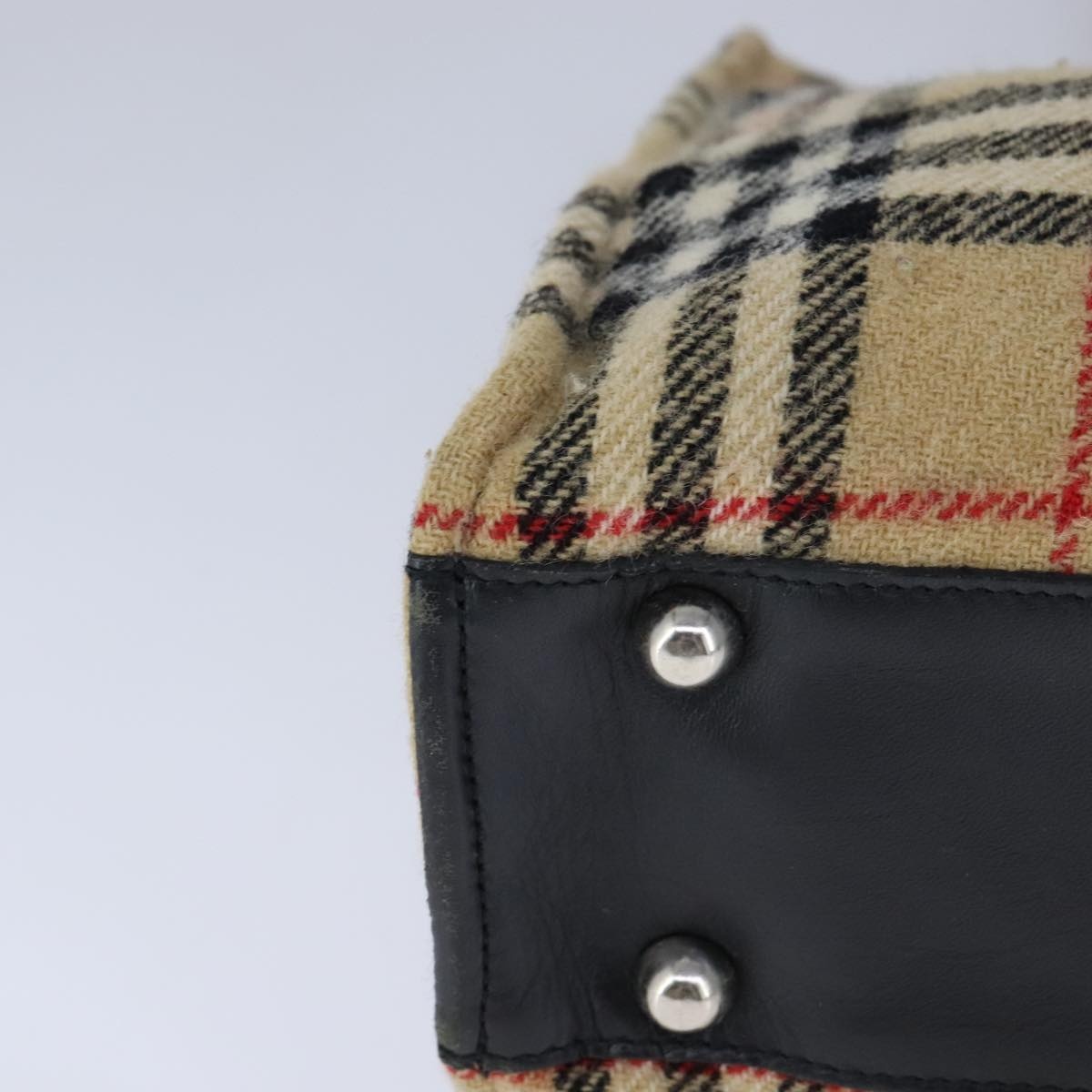 Burberry Nova Check Hand Bag Cotton Beige - 14