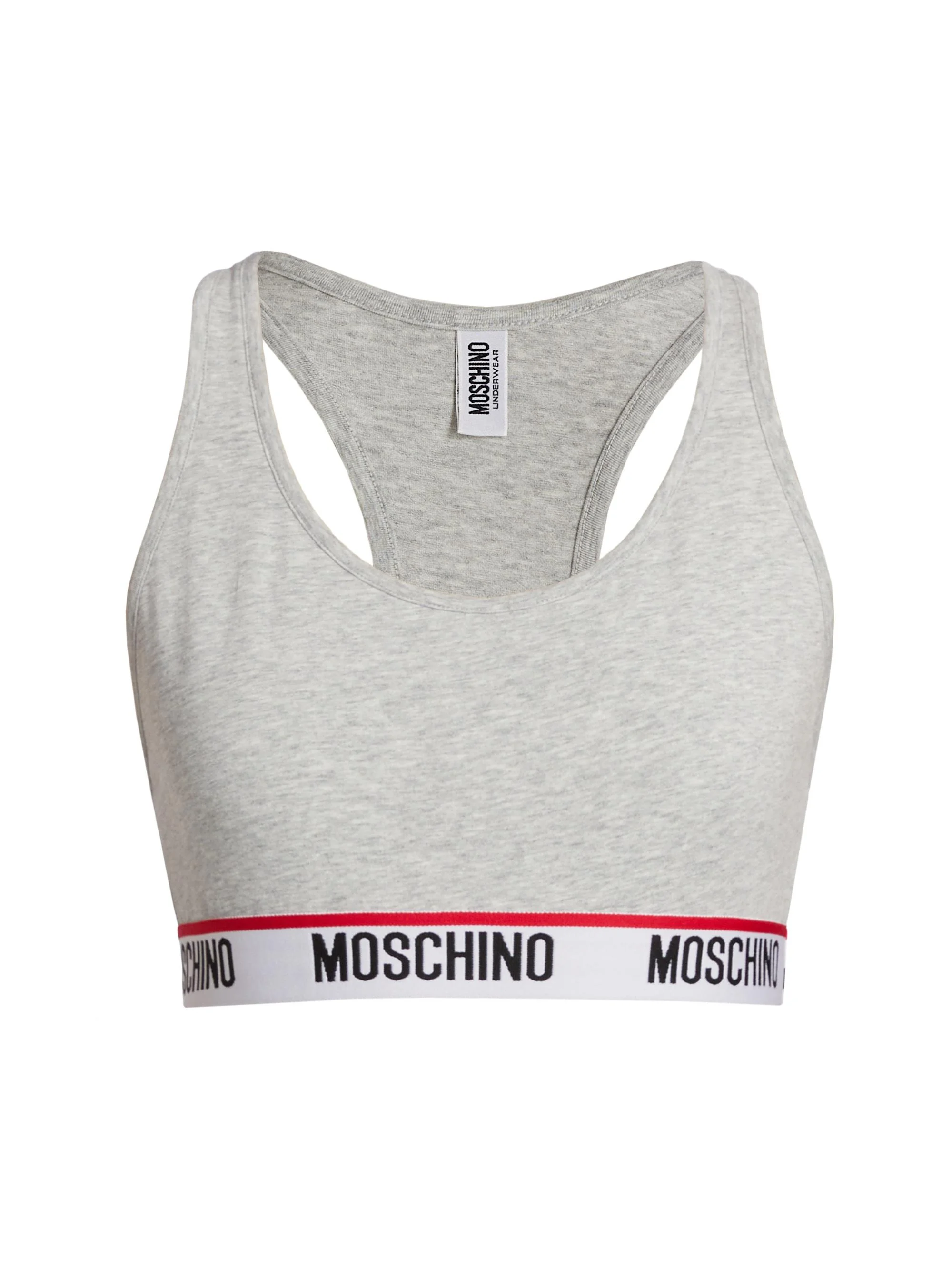 Women's Core Logo-Hem Sports Bra - Grey - 1