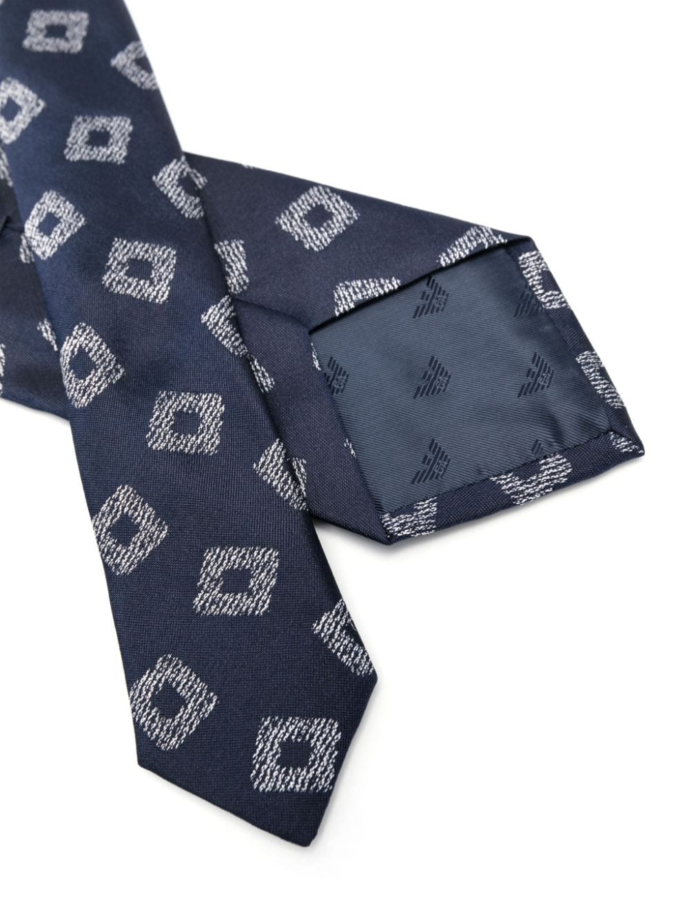 patterned-jacquard silk tie - 2