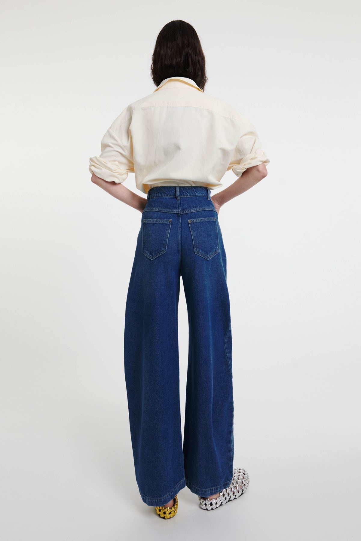 RECYCLED ROUNDED JEANS BLUE DENIM PRE-ORDER - 2