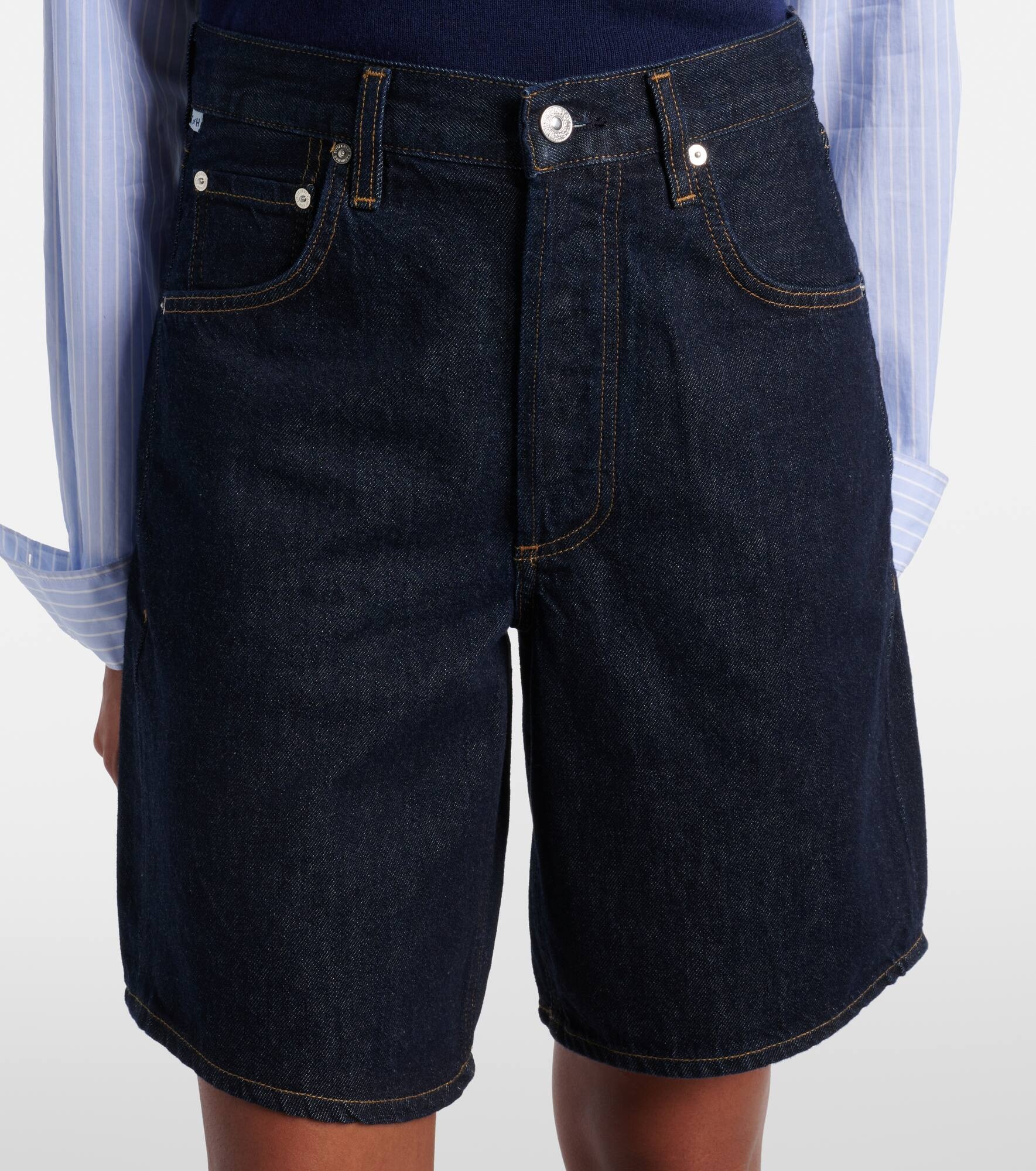 Ayla mid-rise denim shorts - 4