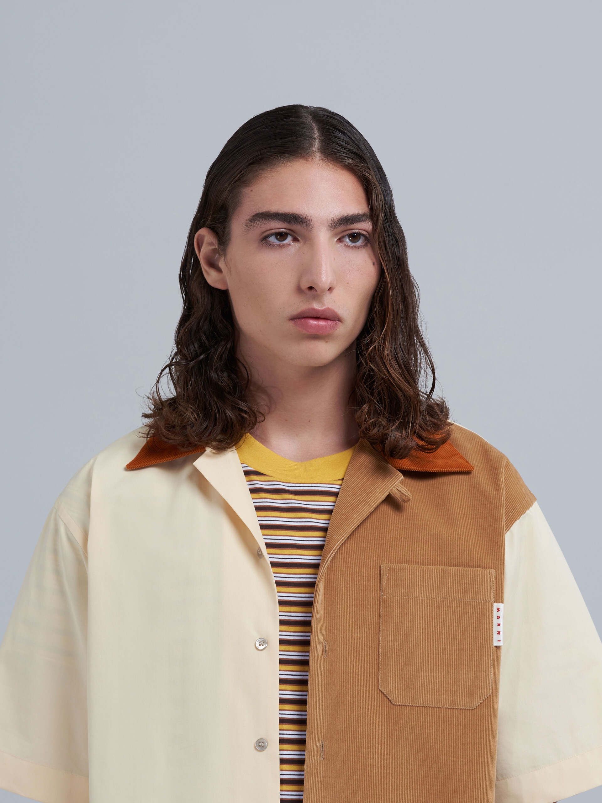 BIO POPLIN AND CORDUROY BOWLING SHIRT - 4