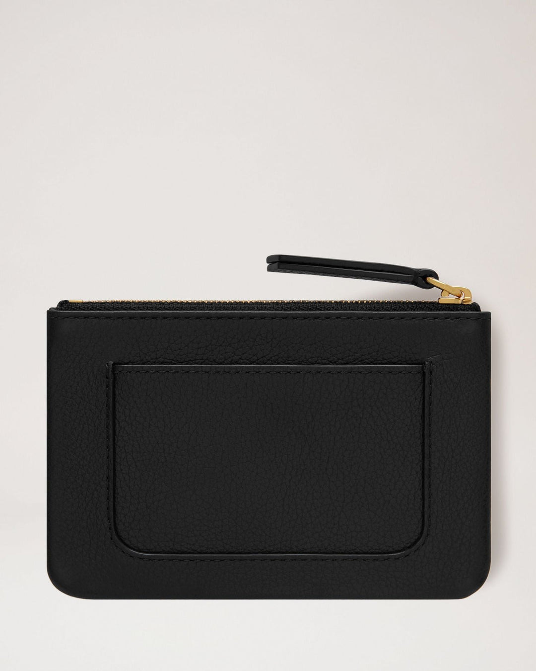 Mulberry Plaque Small Zip Coin Pouch Black Small Classic Grain - 2