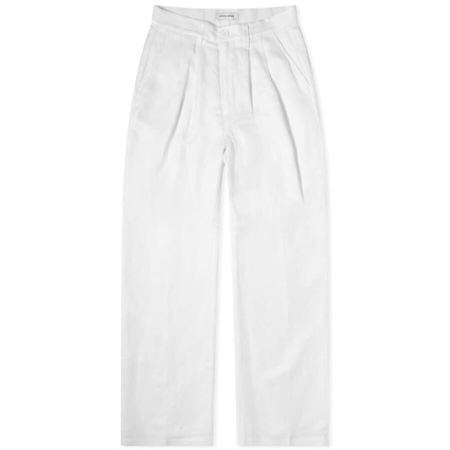 Anine Bing Ladies White Carrie Wide-Leg Trousers - 5