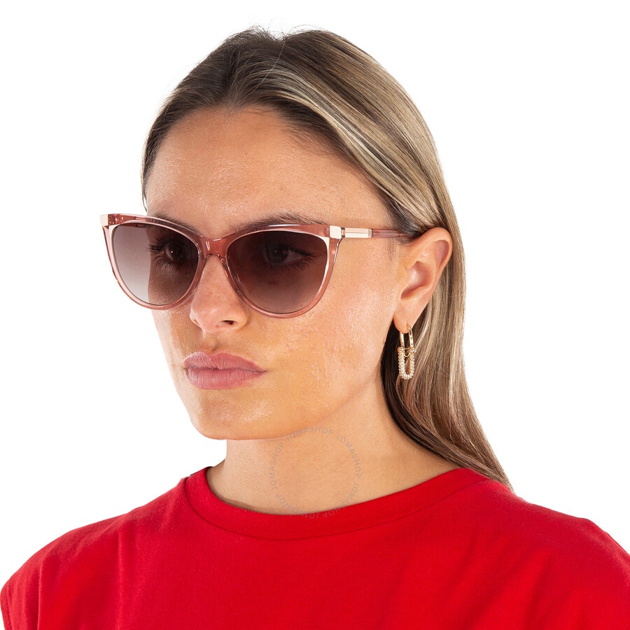 Carolina Herrera Brown Cat Eye Ladies Sunglasses HER 0141/S 0BJS/HA 58 - 2