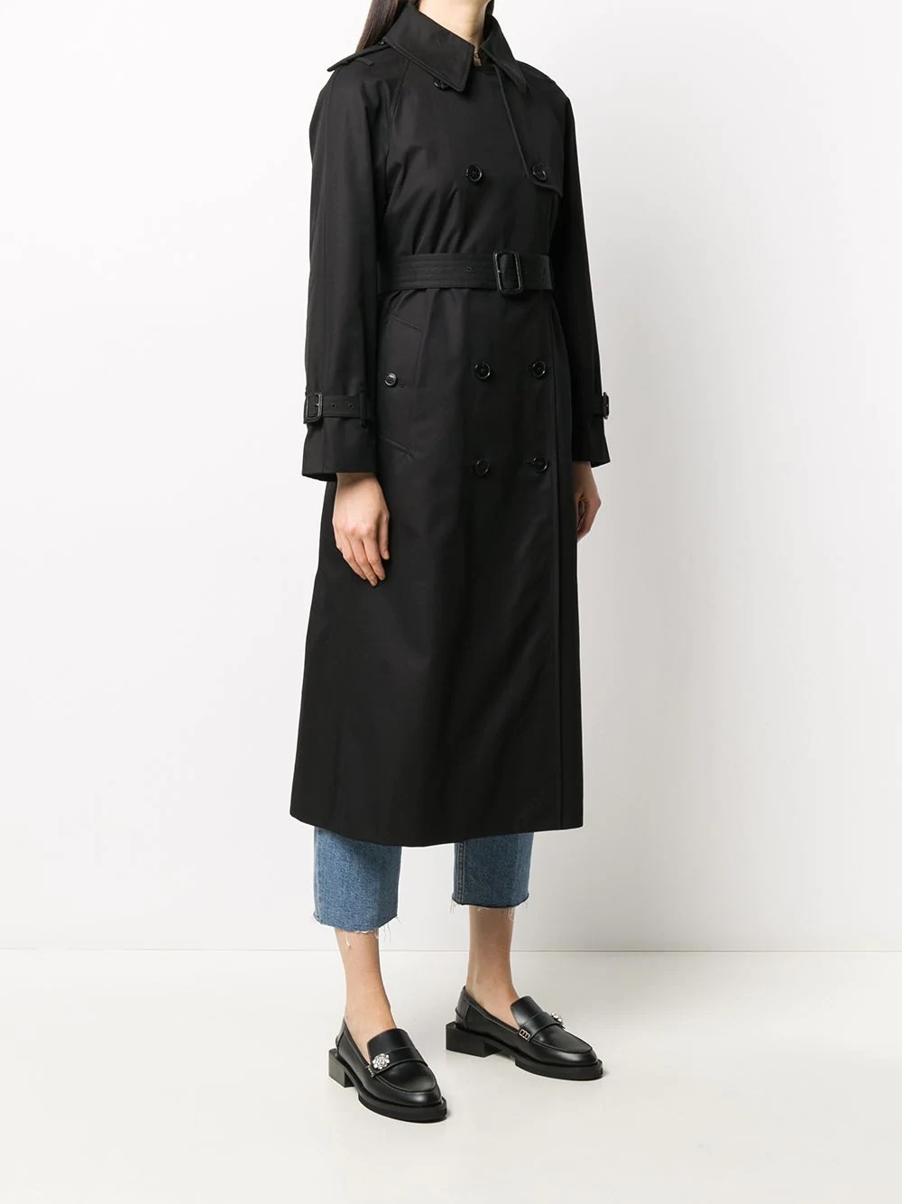 midi cotton trench coat - 3