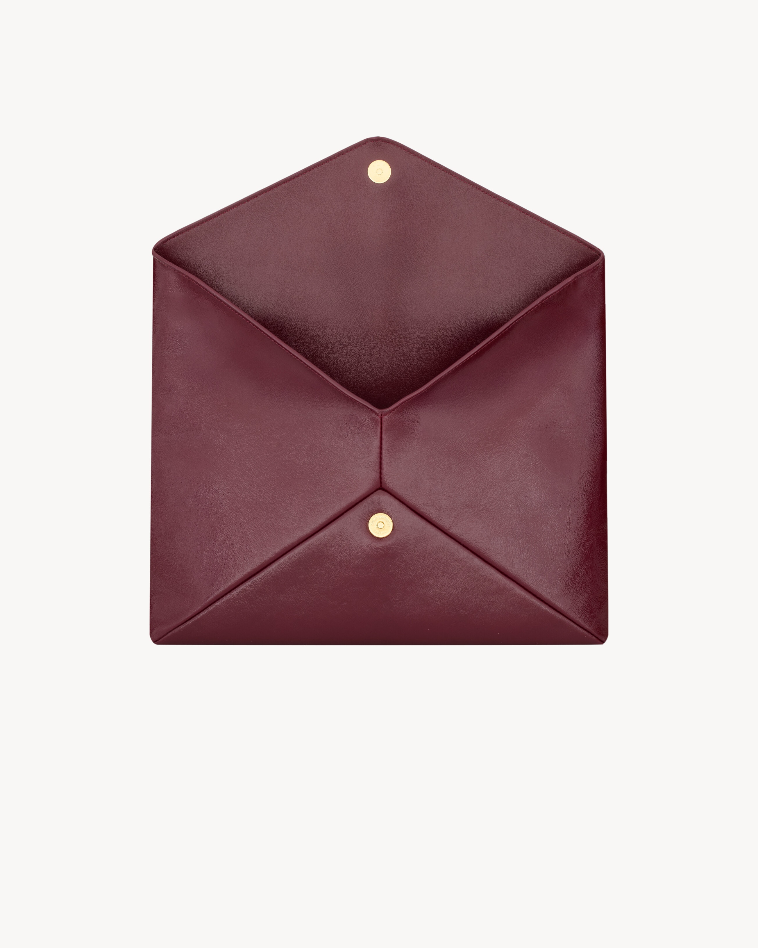CASSANDRE LARGE ENVELOPE POUCH IN SHINY LEATHER - 4