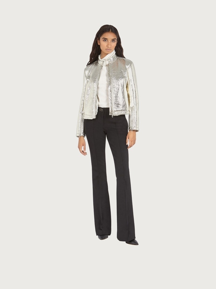 LAMINATED SHEARLING BLOUSON - 6