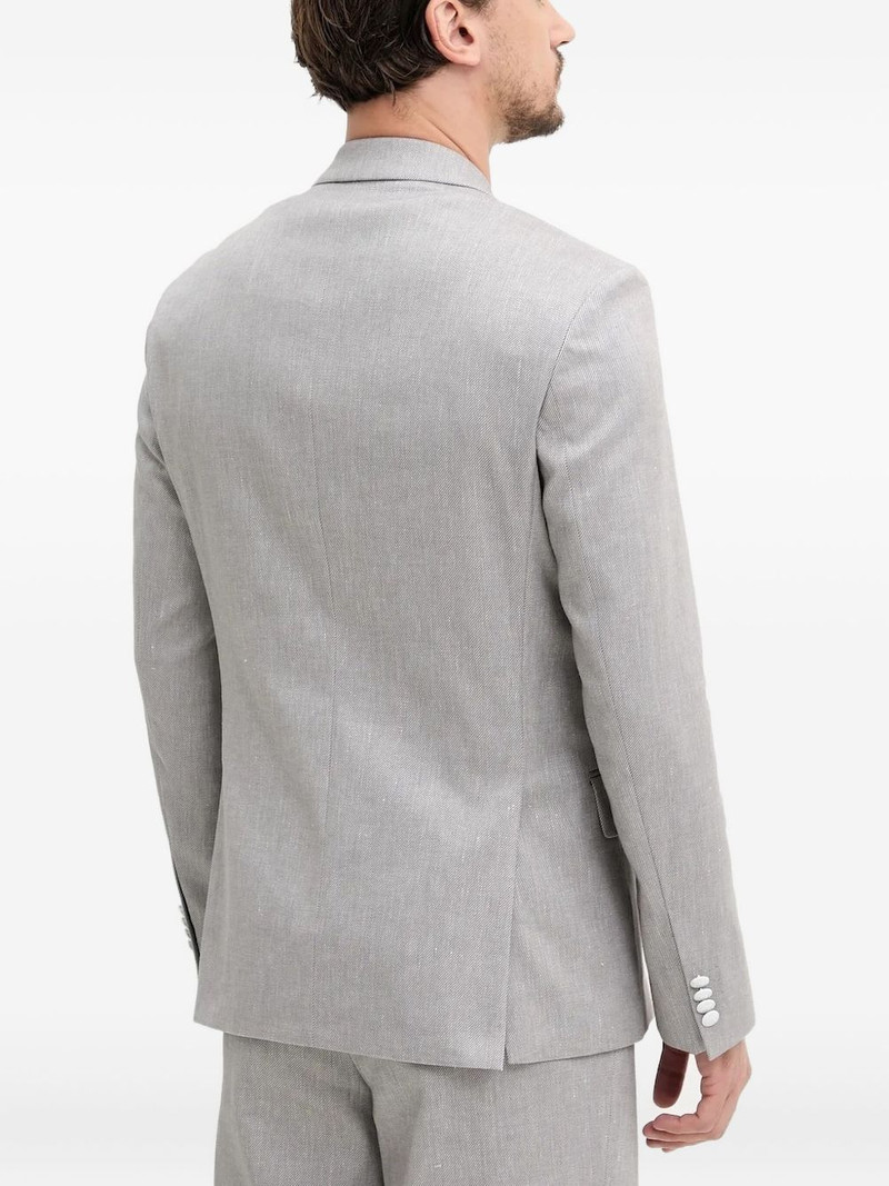 HUGO textured double-breasted suit outlook