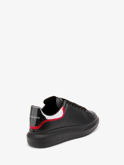 Alexander McQueen Men's Oversized Sneaker in Black/silver/welsh Red outlook