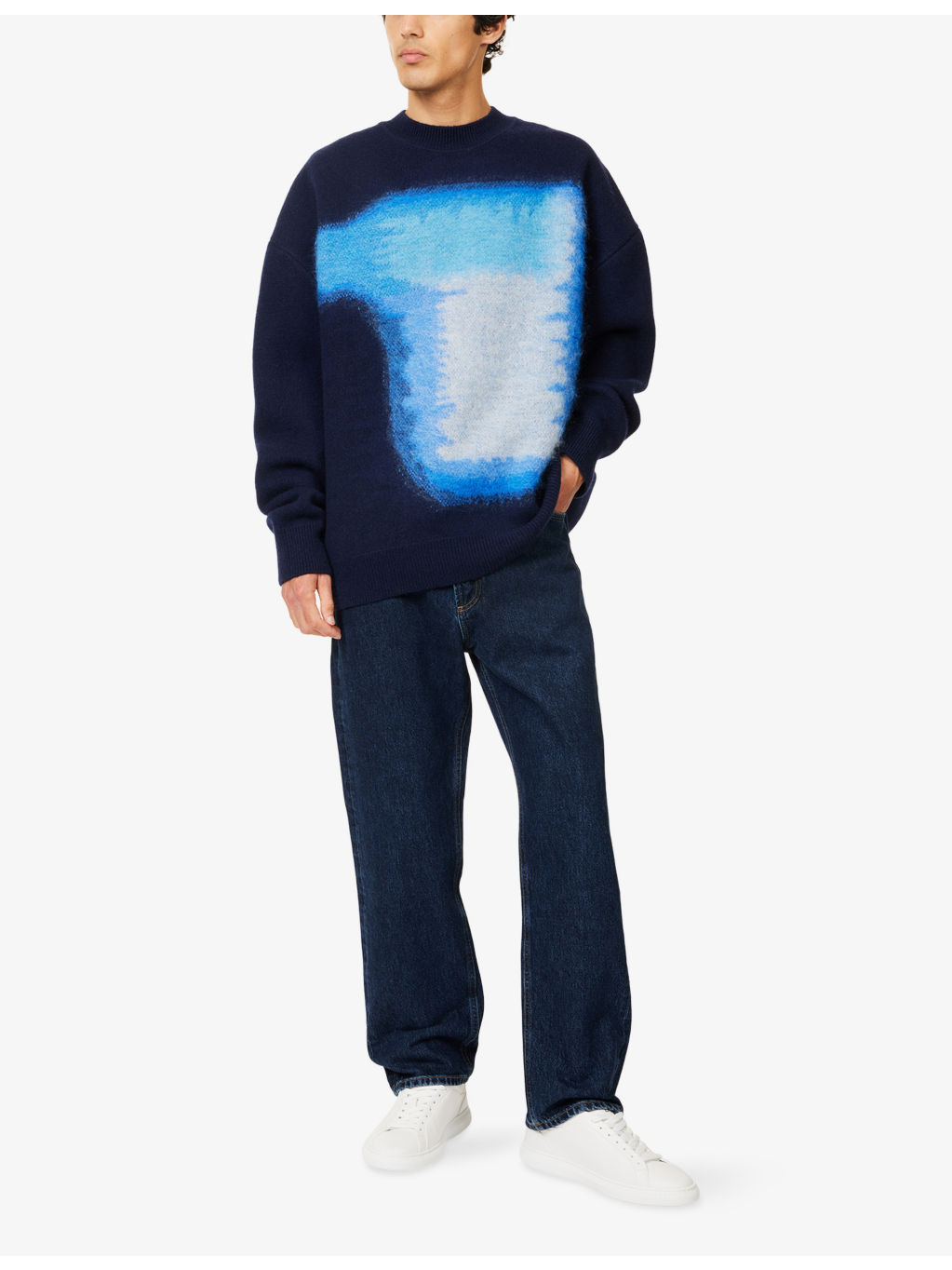 Regular-Fit Graphic-Motif Wool-Blend Jumper - 2