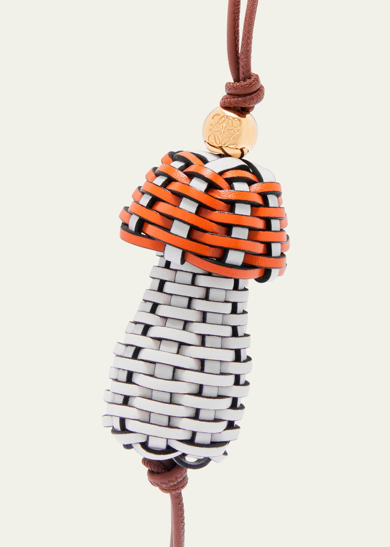 Loewe Mushroom Bag Charm in Woven Leather outlook