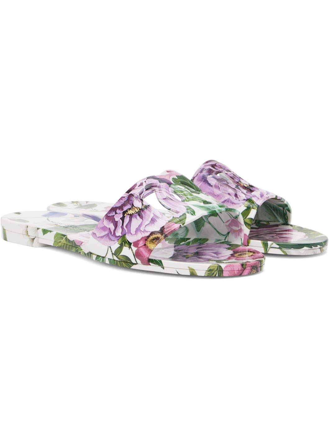 Multicolor Rubber Beachwear Pool Slides - 4