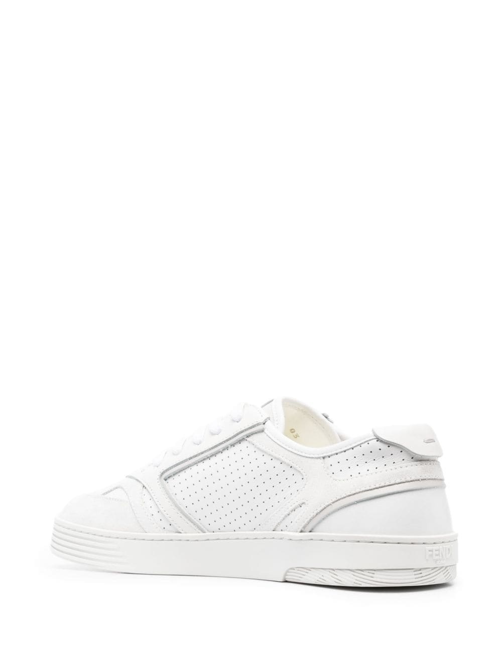 FF-embroidered lace-up sneakers - 3