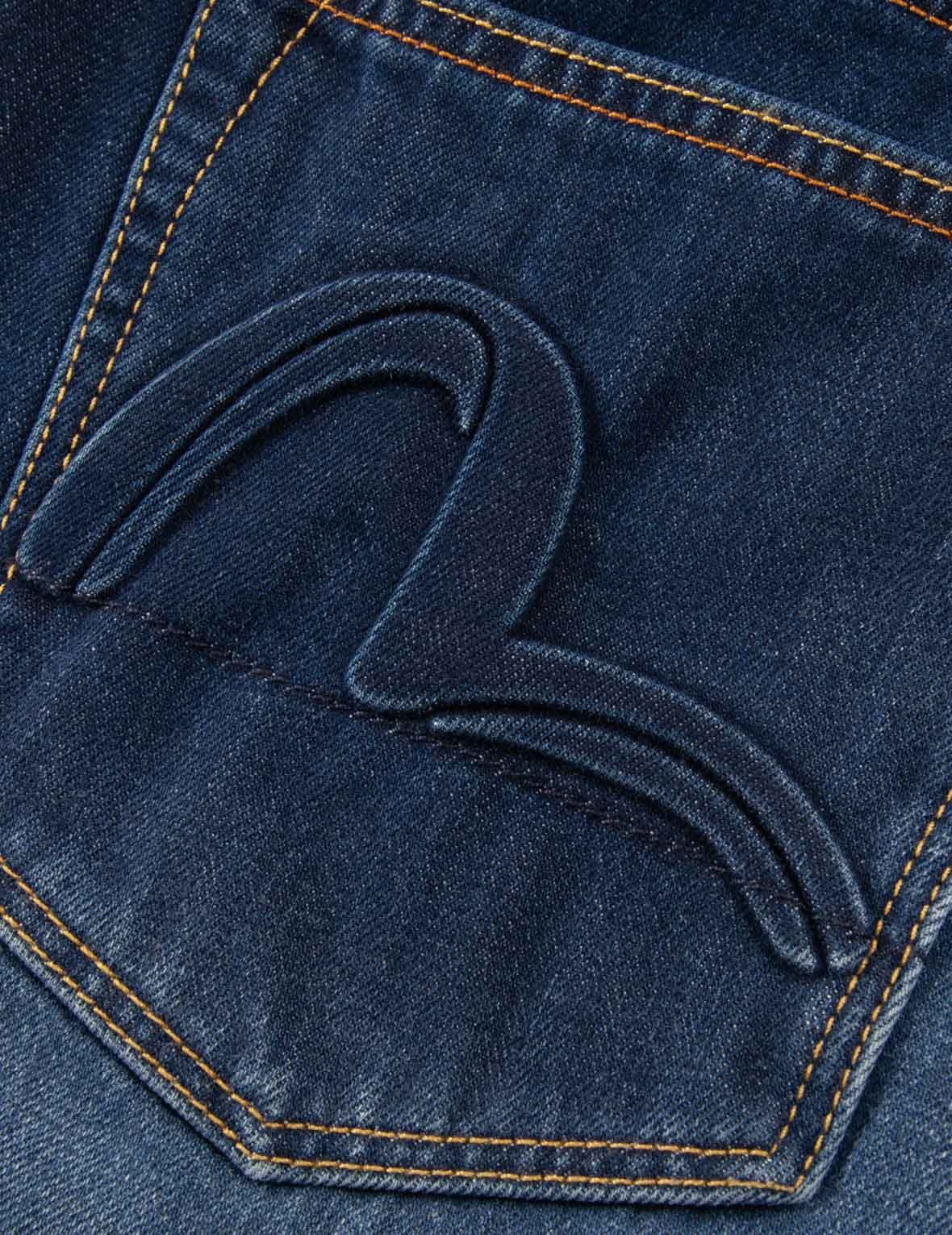Seagull and Kamon Embossed Carrot Fit Jeans #2017 - 9