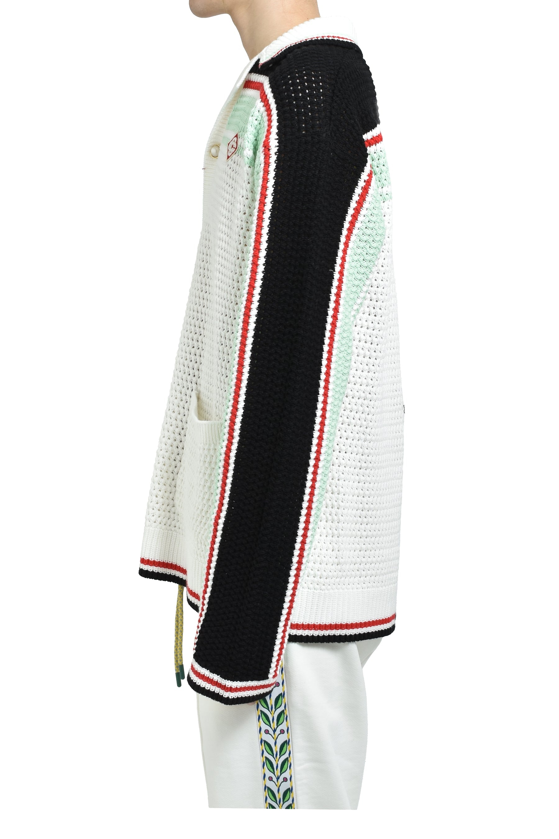 FAUX CROCHET SHIRT / BLK MULTI - 3