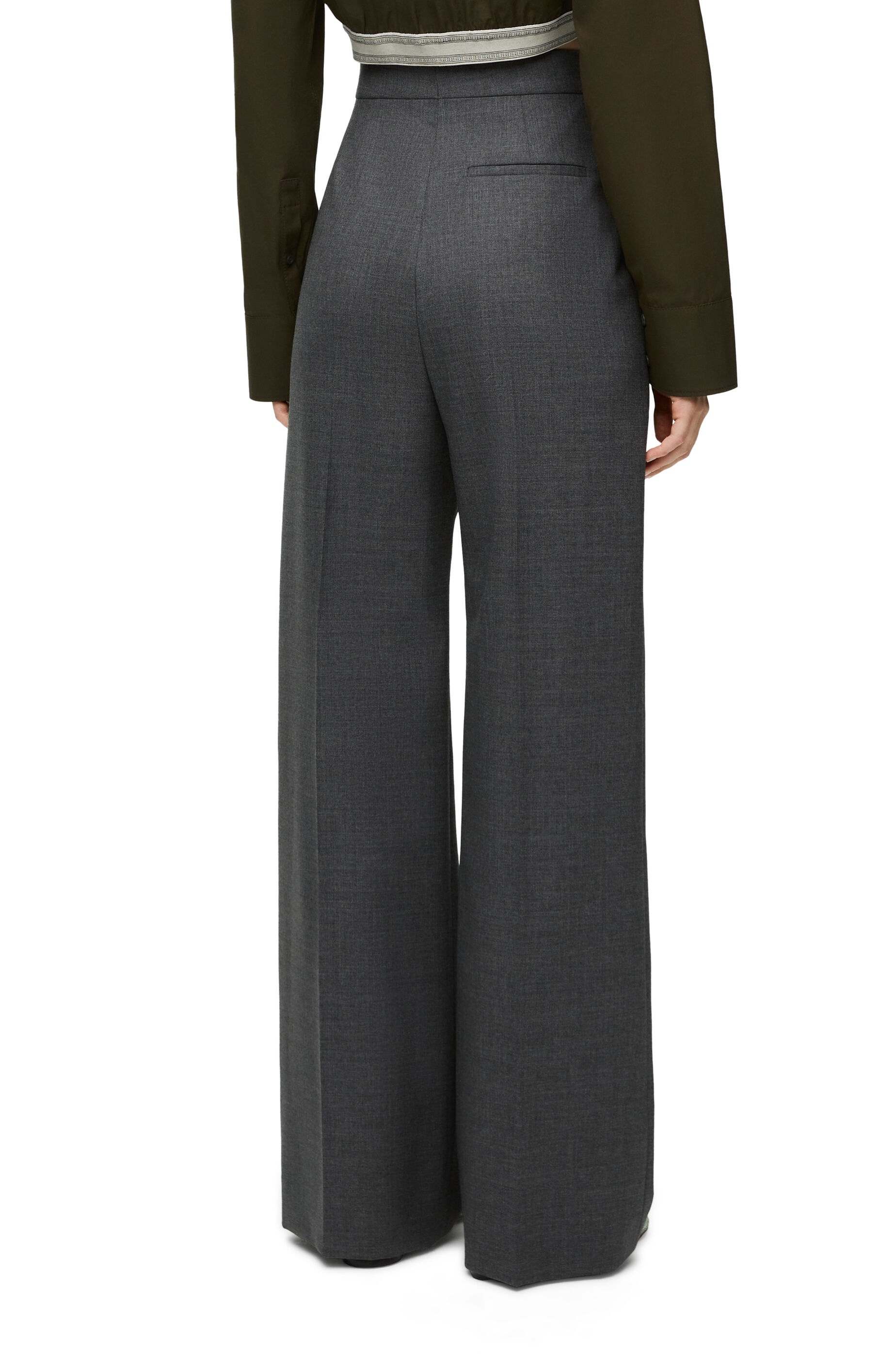 High waisted trousers in wool - 4