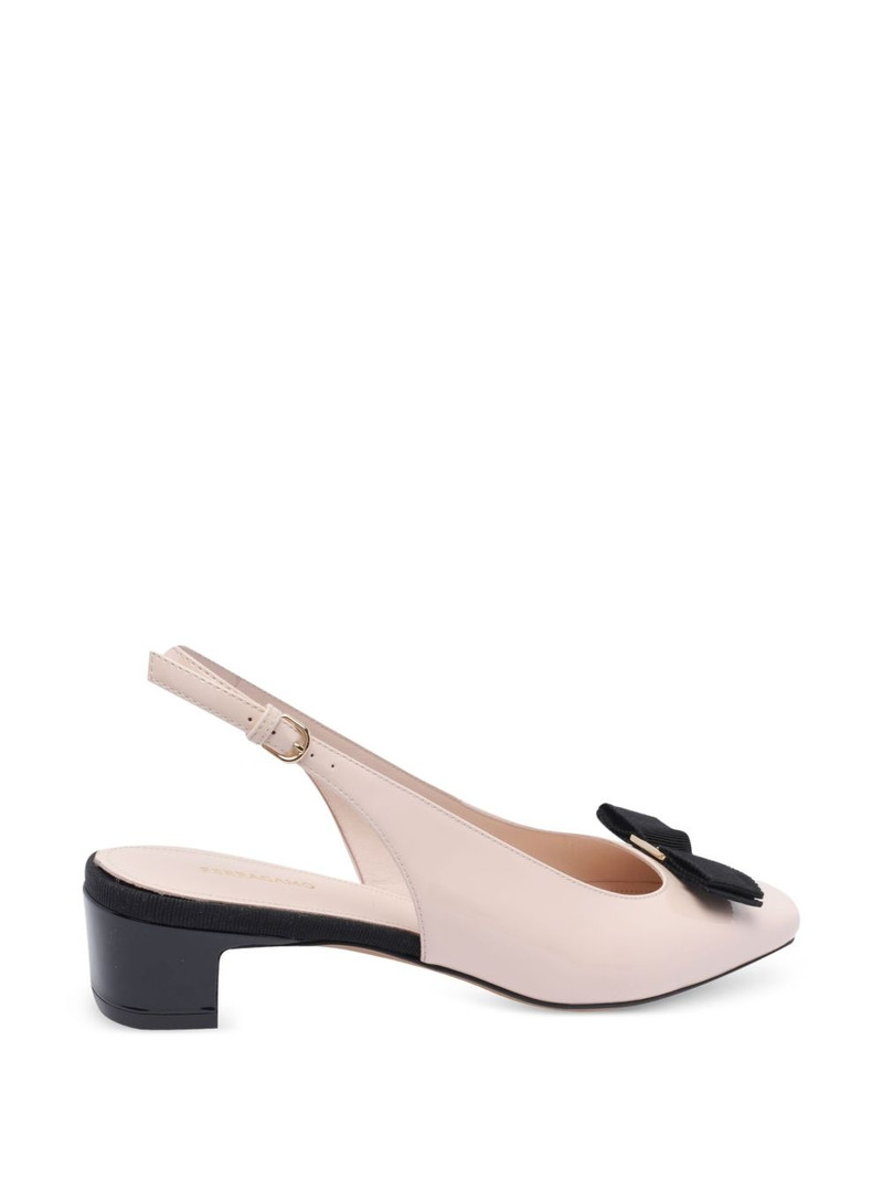 FERRAGAMO New vara patent leather slingback pumps outlook