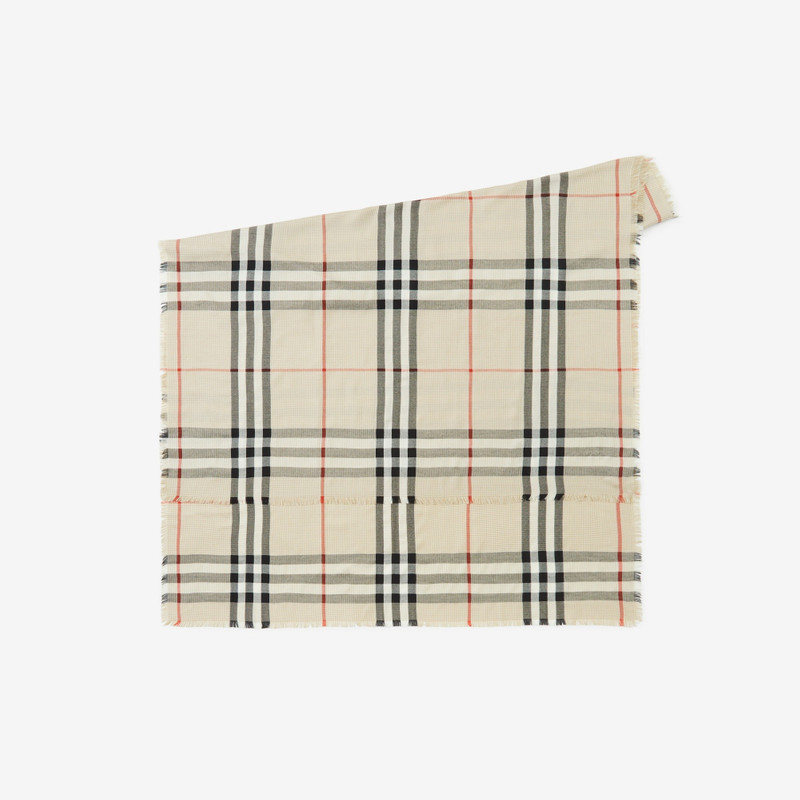 Burberry Check Silk Cashmere Scarf outlook