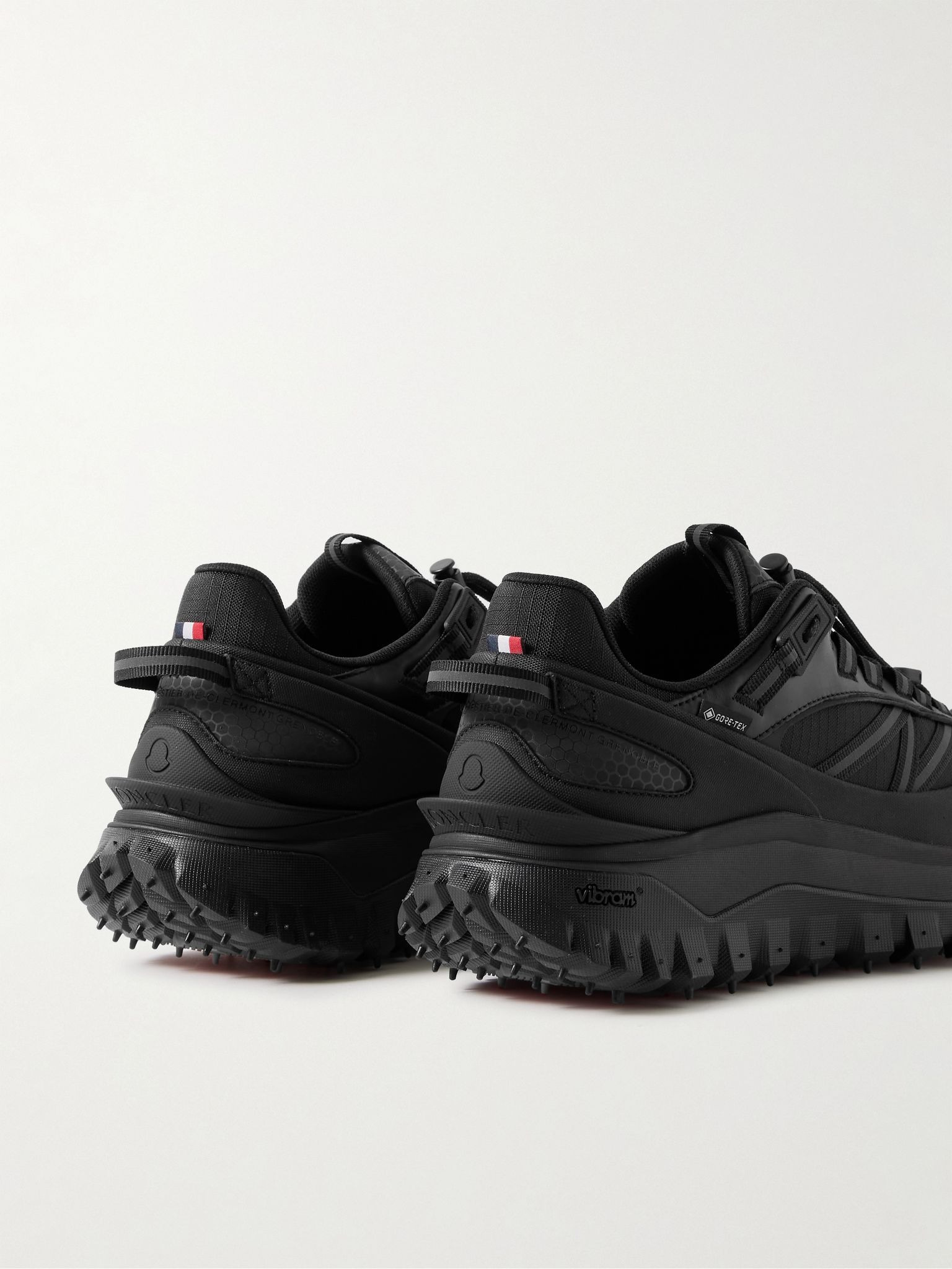 Trailgrip GTX Leather-Trimmed Ripstop and Canvas Sneakers Black - 5