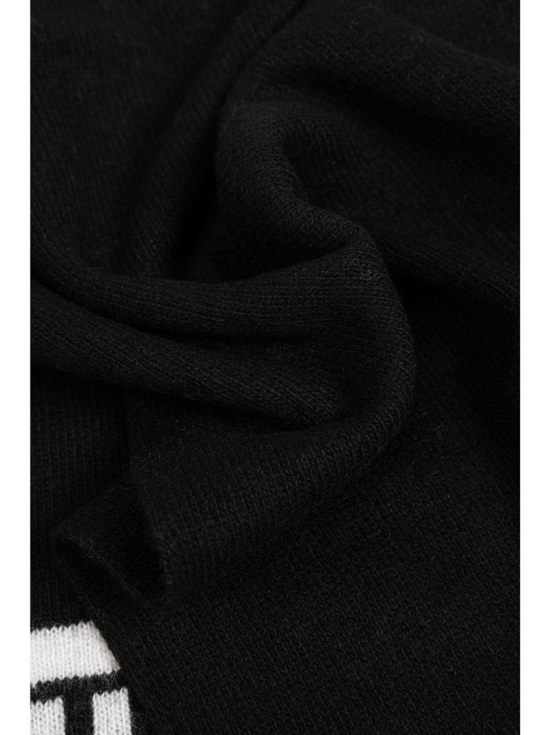 intarsia knit-logo scarf 4