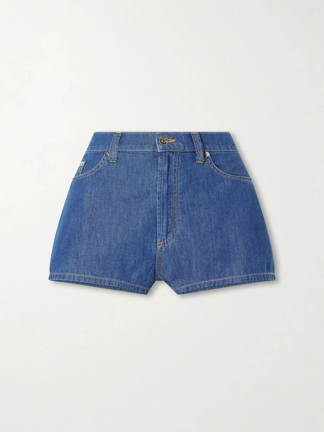 Denim High-rise Shorts - 1