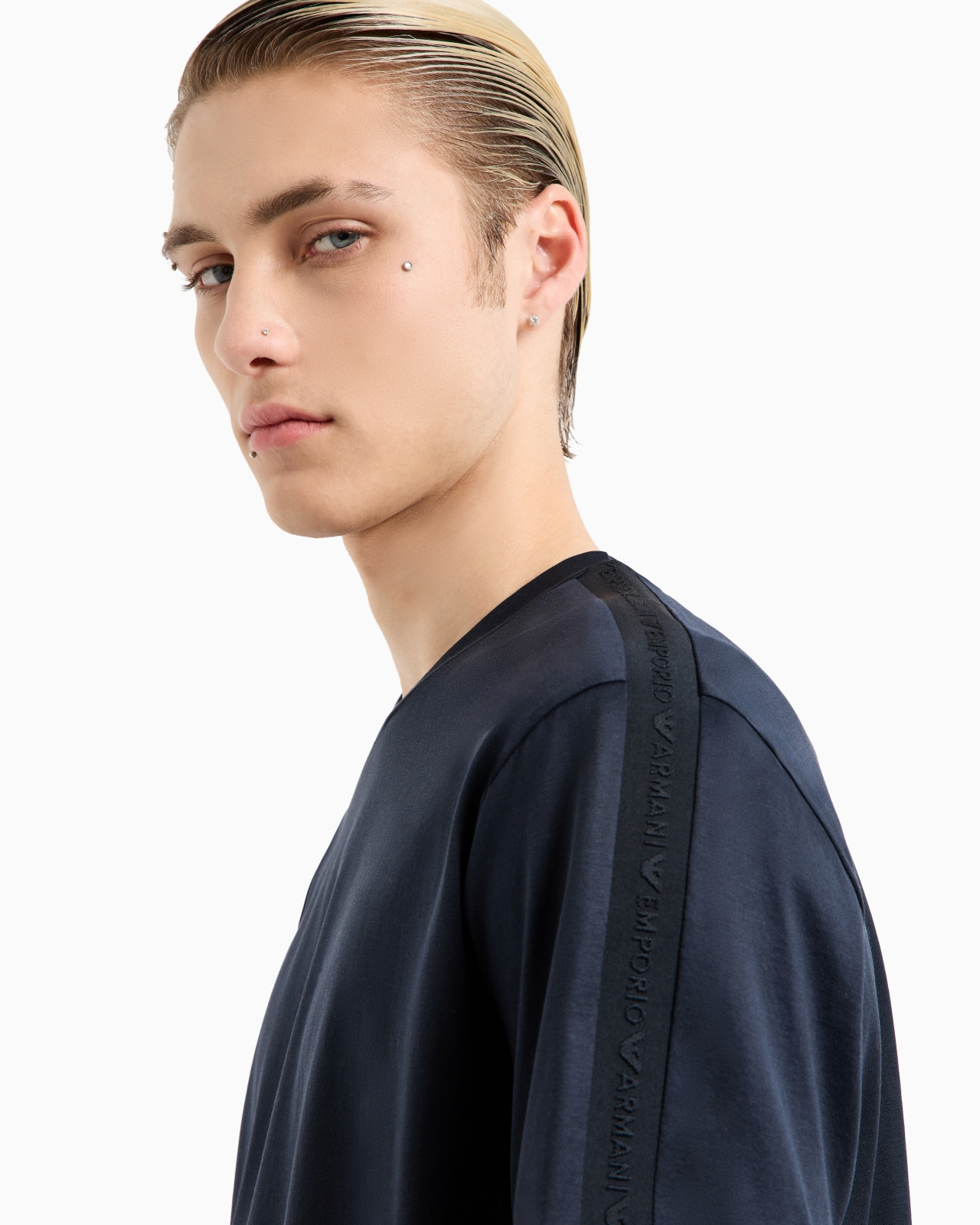 ASV Lyocell-blend jersey T-shirt with embossed logo tape - 5