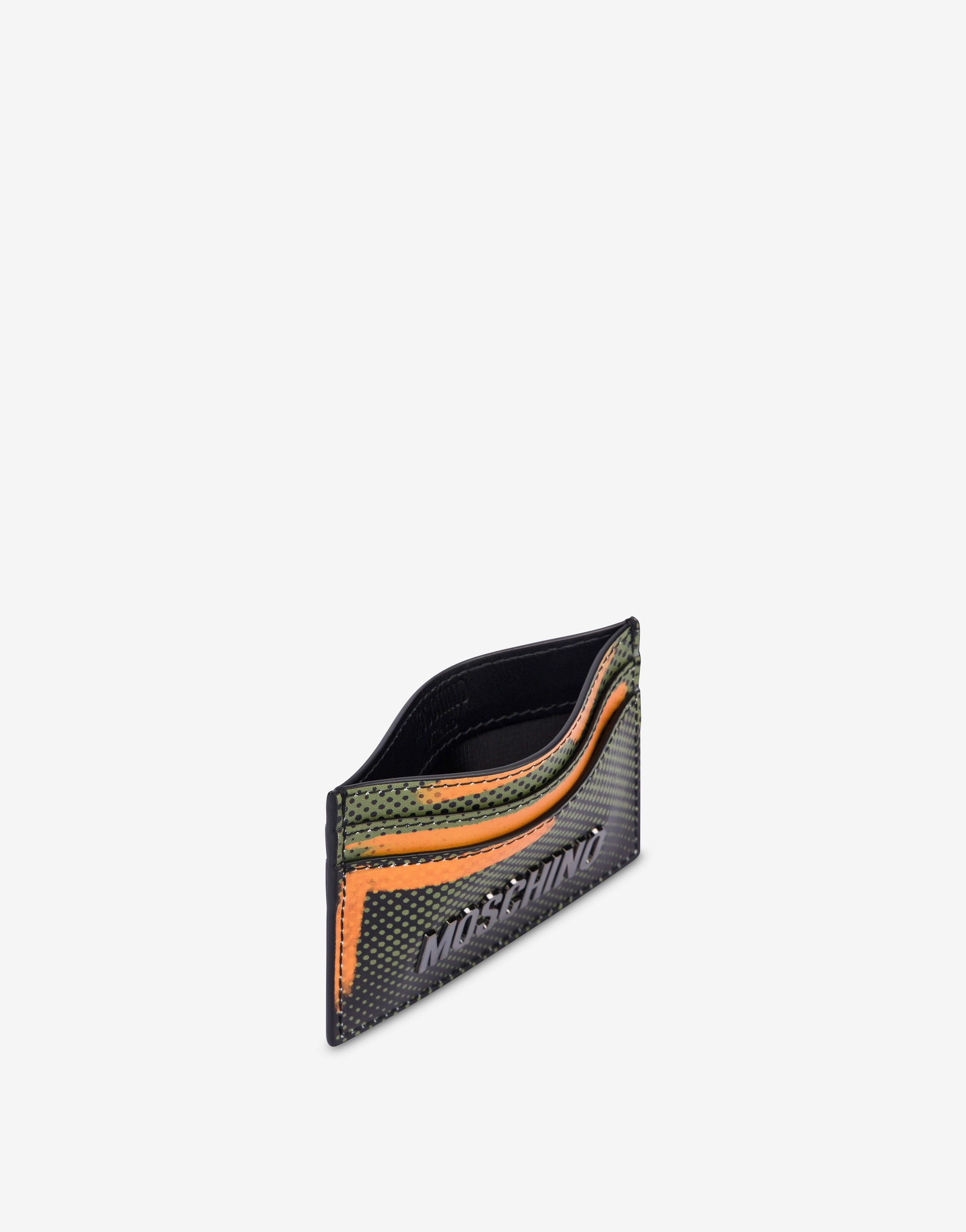 PRINTED CALFSKIN CARD HOLDER - 3