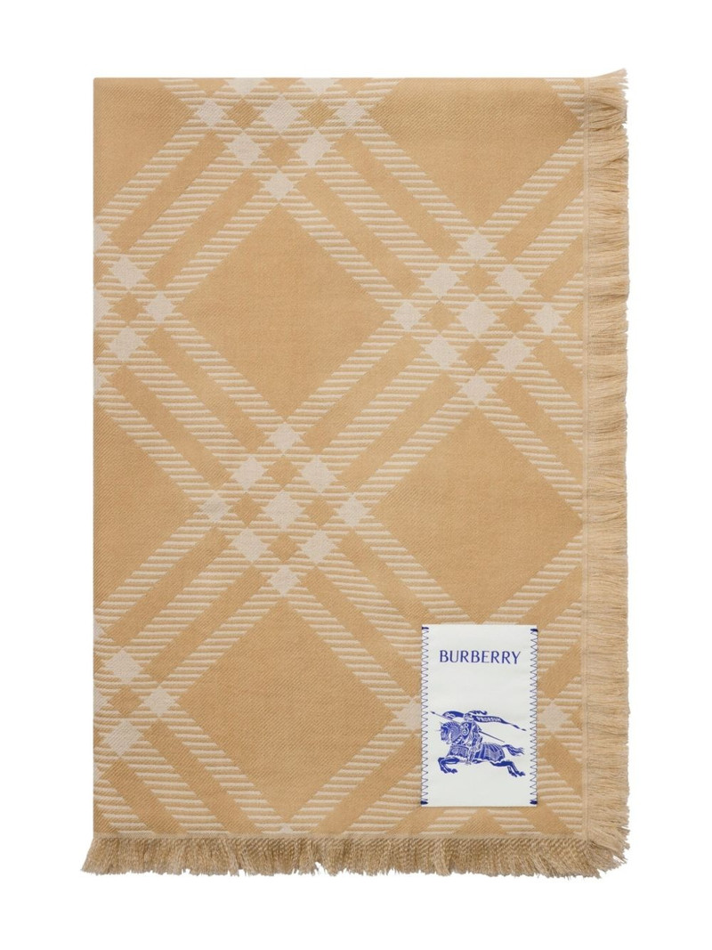 Burberry wide check-print scarf outlook