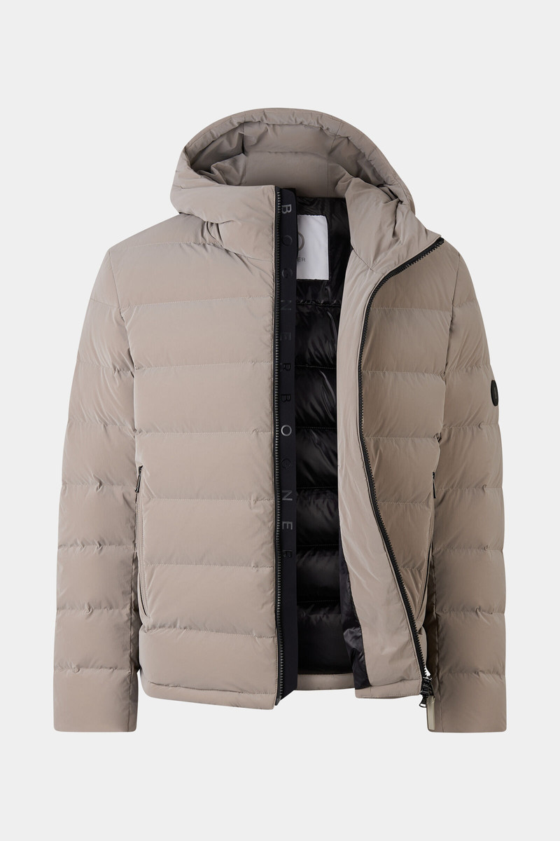 Hugh down jacket in Taupe 2