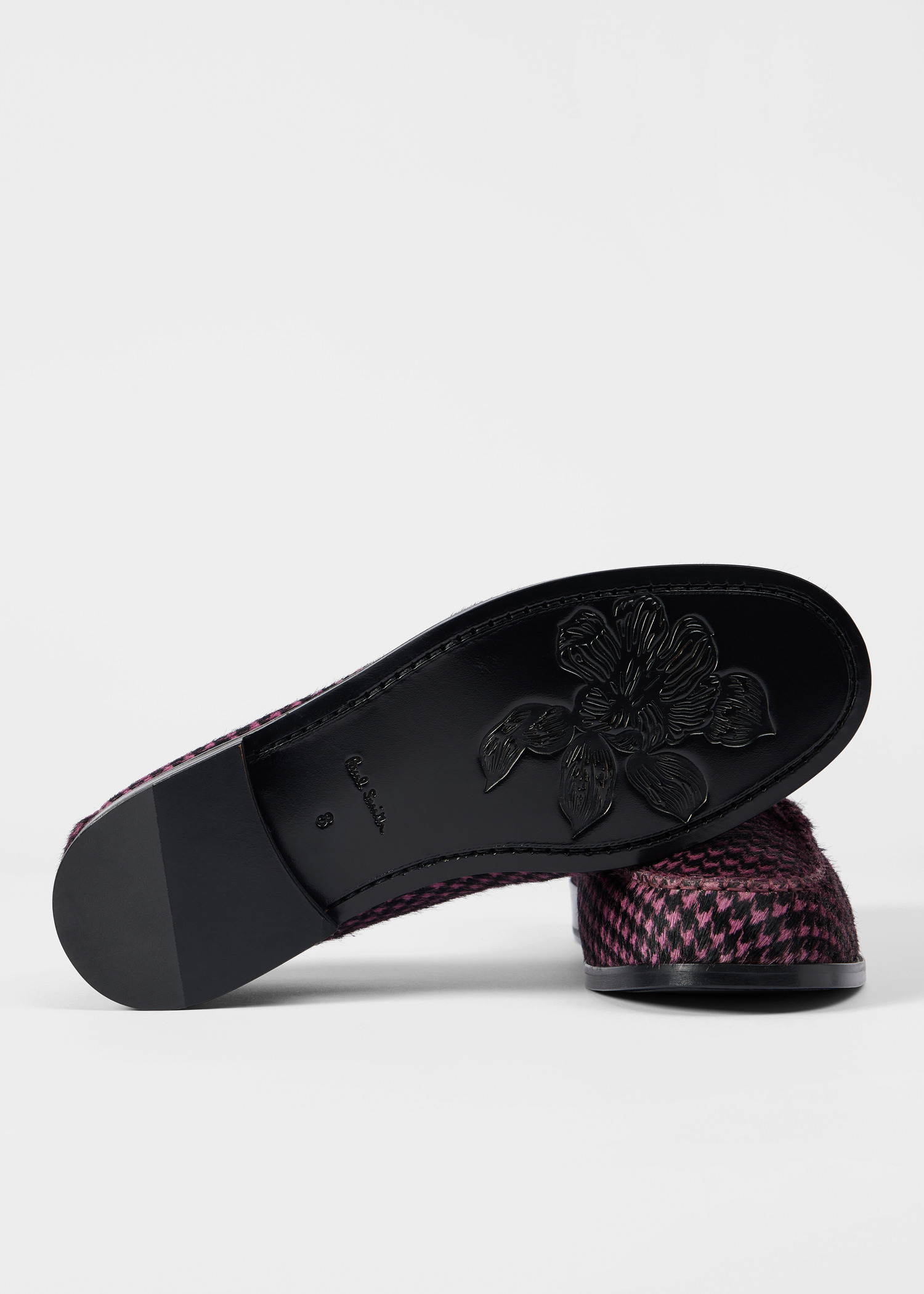Purple Houndstooth 'Lido' Loafers - 2