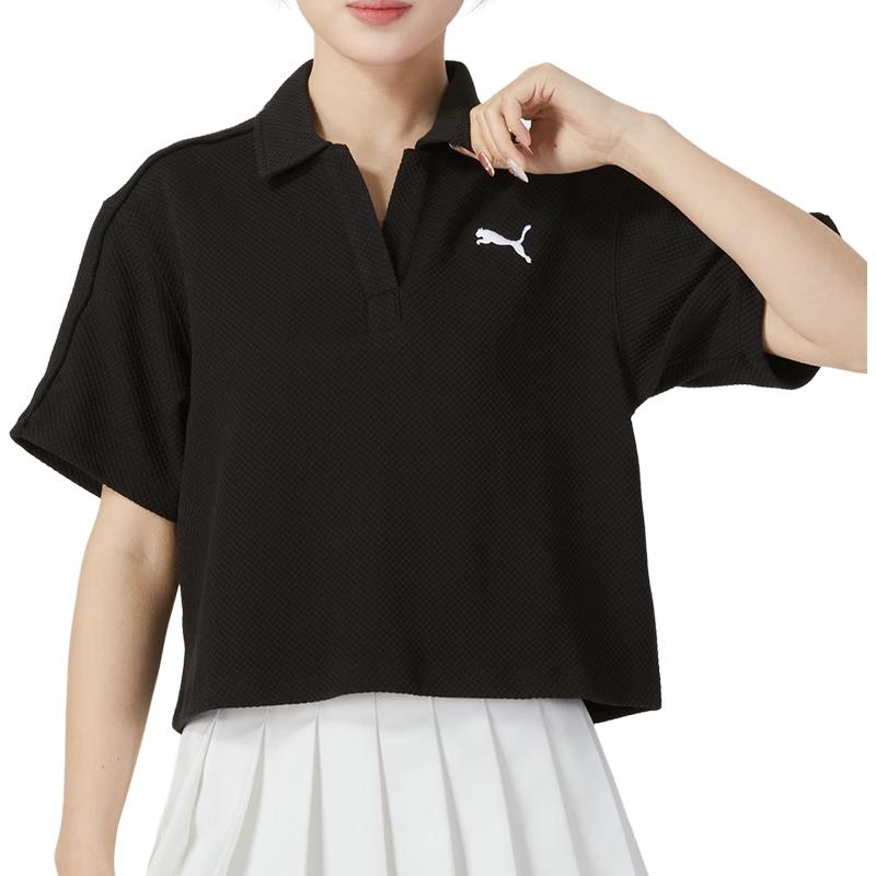 (WMNS) PUMA HER Polo Shirt 'Black' 682156-01 - 2