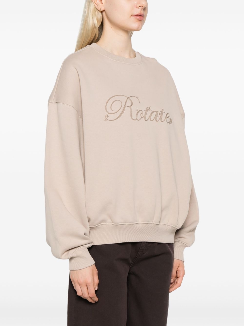 logo-embroidered sweatshirt - 3