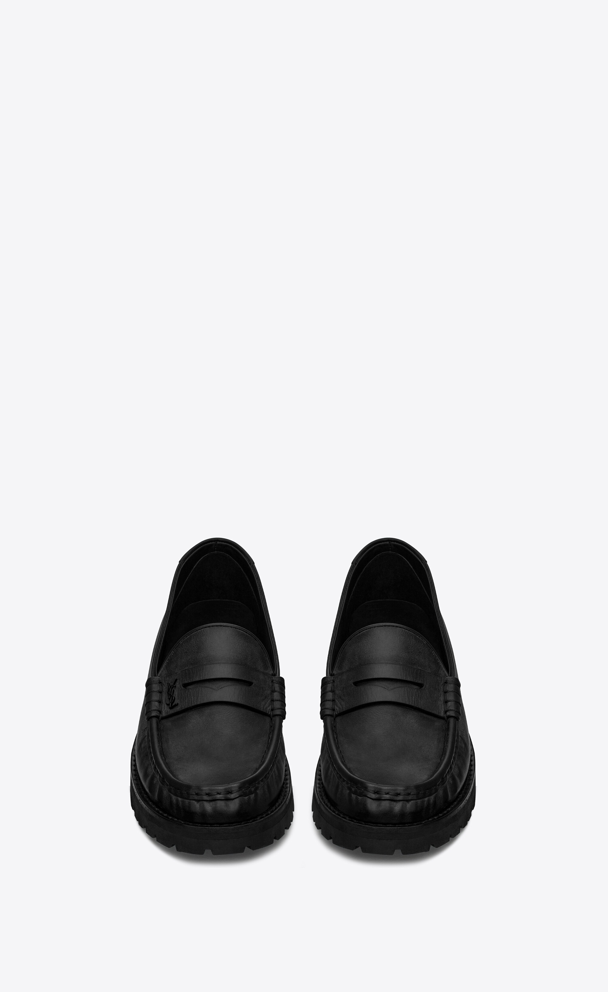 le loafer monogram penny slippers in smooth leather - 2
