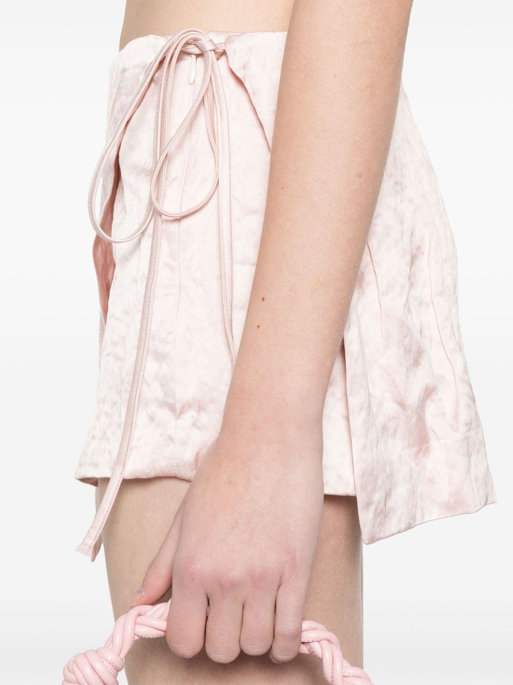 crinkled-satin shorts - 5