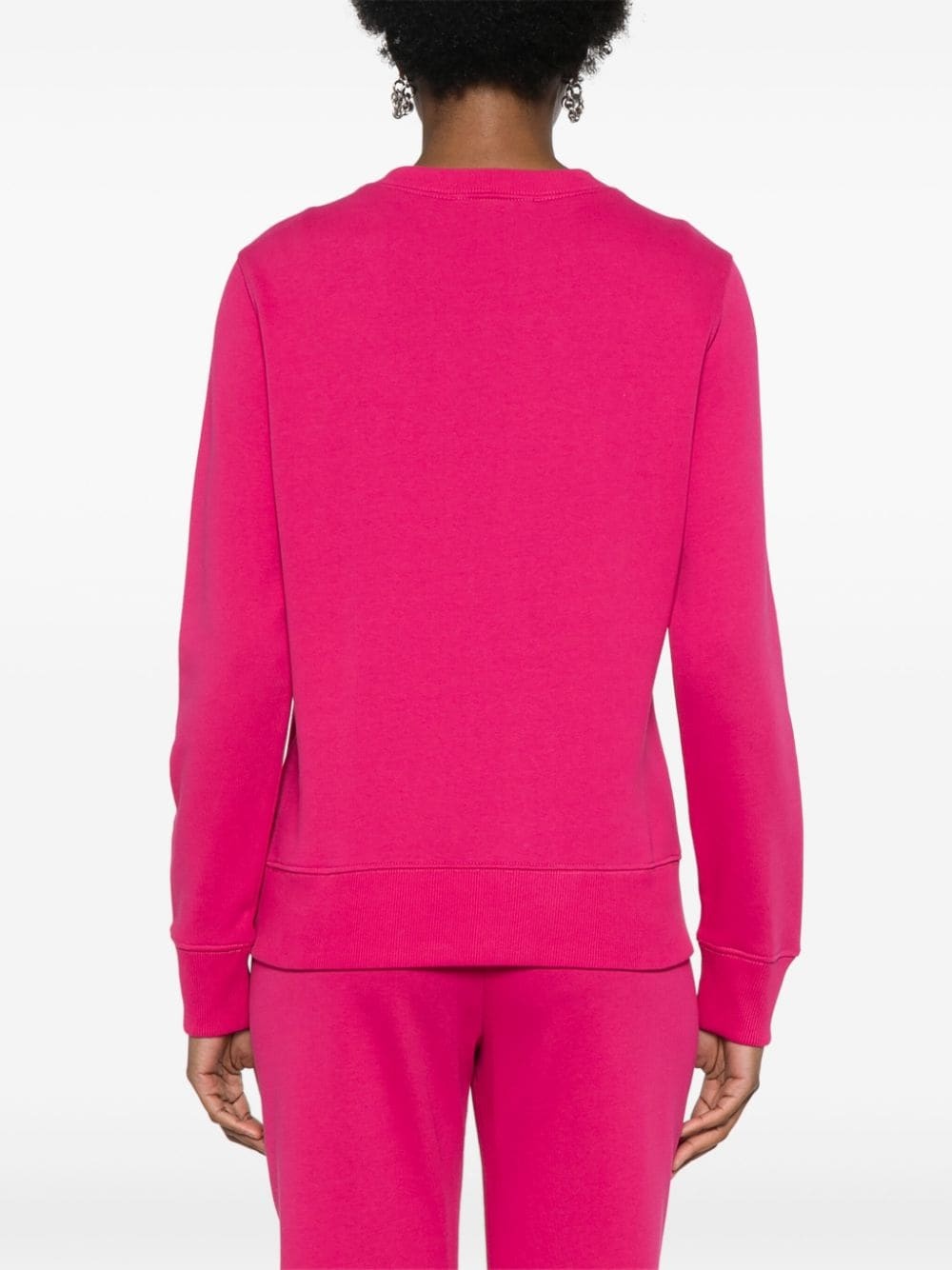 logo-embroidered cotton sweatshirt - 4