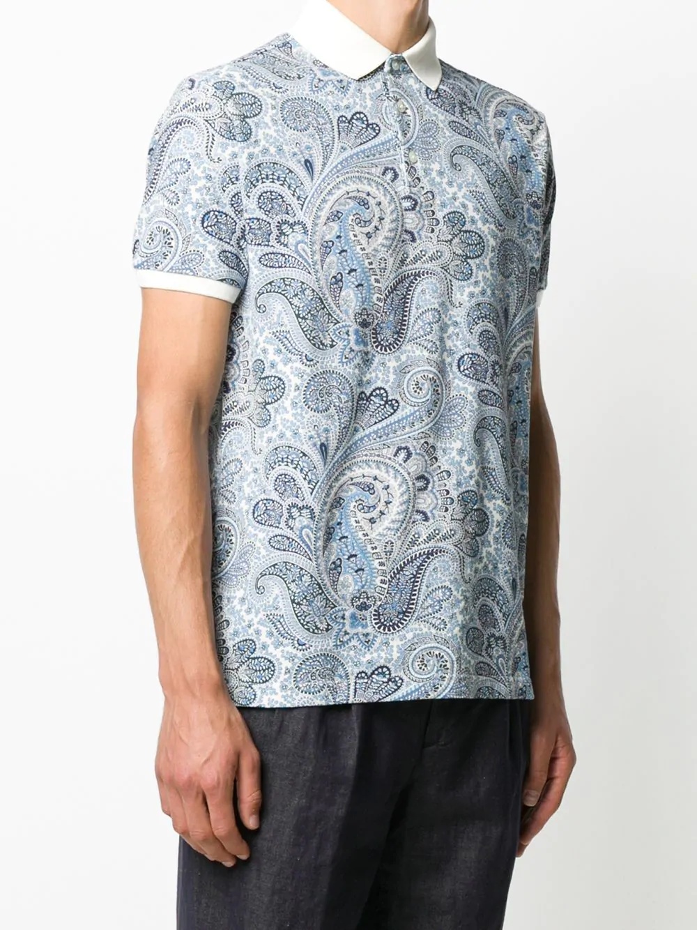 paisley print polo shirt - 3