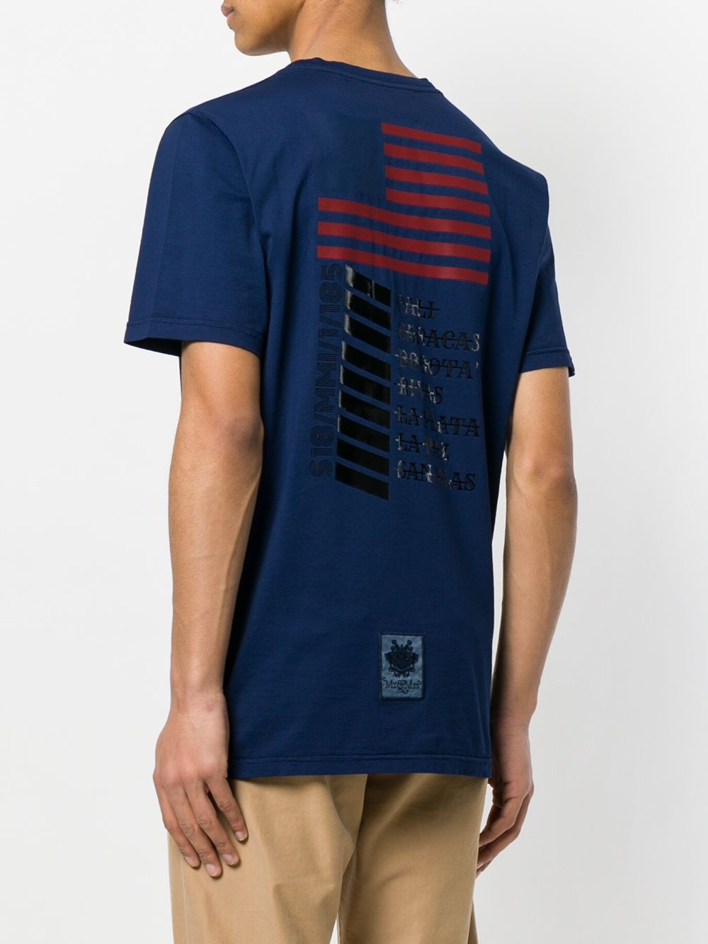 flag patch T-shirt - 4