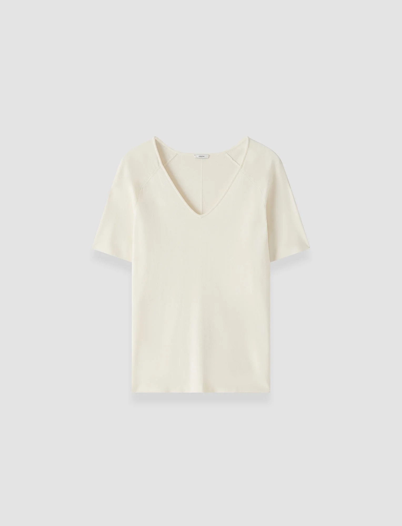 Elly Silk Stretch V Neck Top - 1