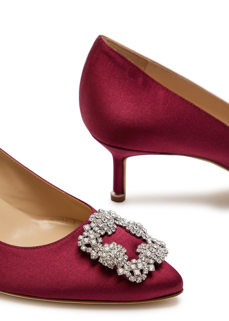 Manolo Blahnik Hangisi 50 Satin Pumps 4