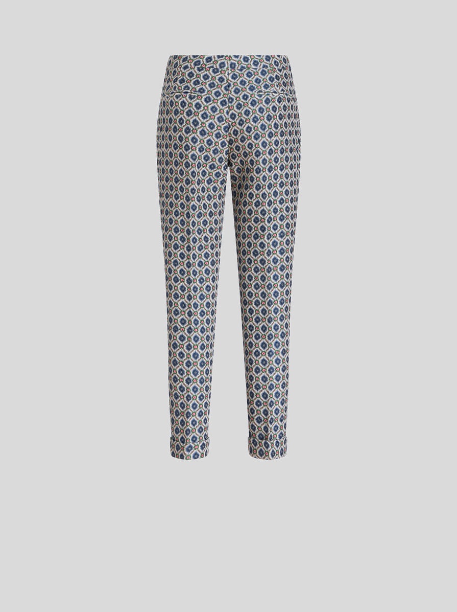CIGARETTE TROUSERS WITH GEOMETRIC PATTERN - 5