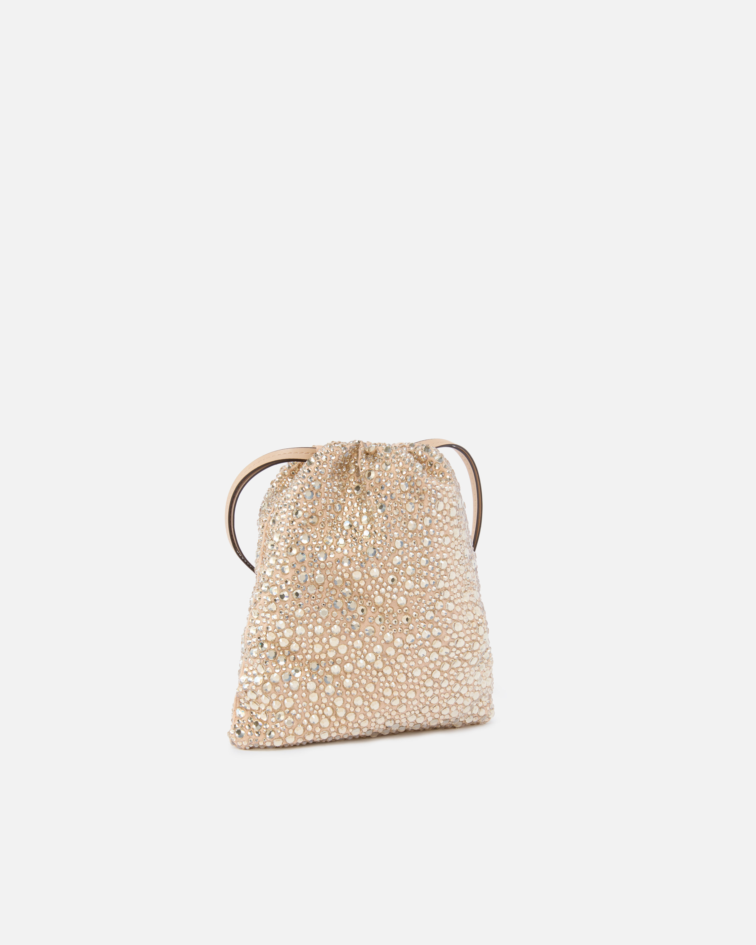 BABY SLOUCHY BAG FULLY RHINESTONED SHOULDER POUCH - 2