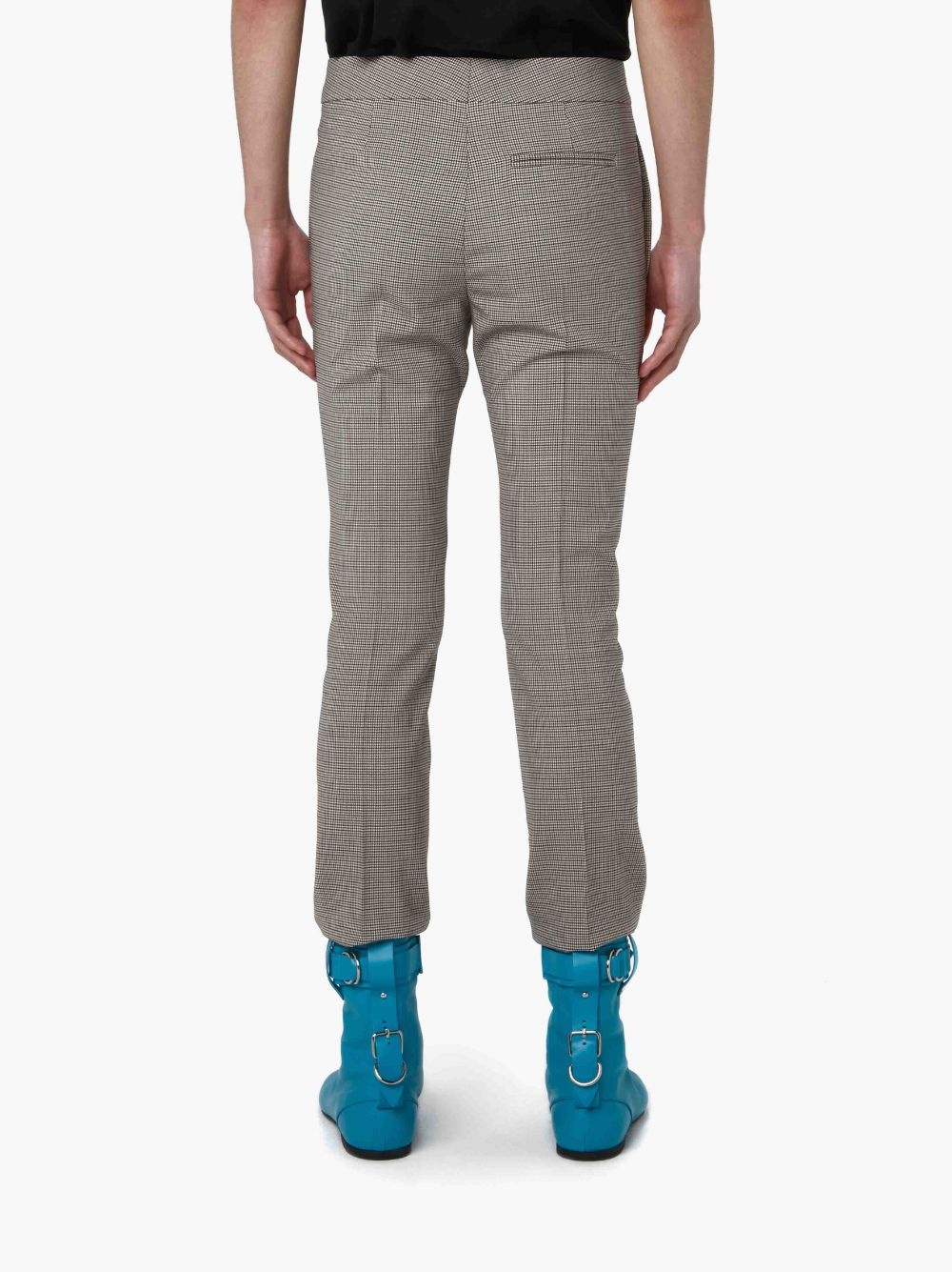 CHECK SLIM LEG TROUSERS - 3