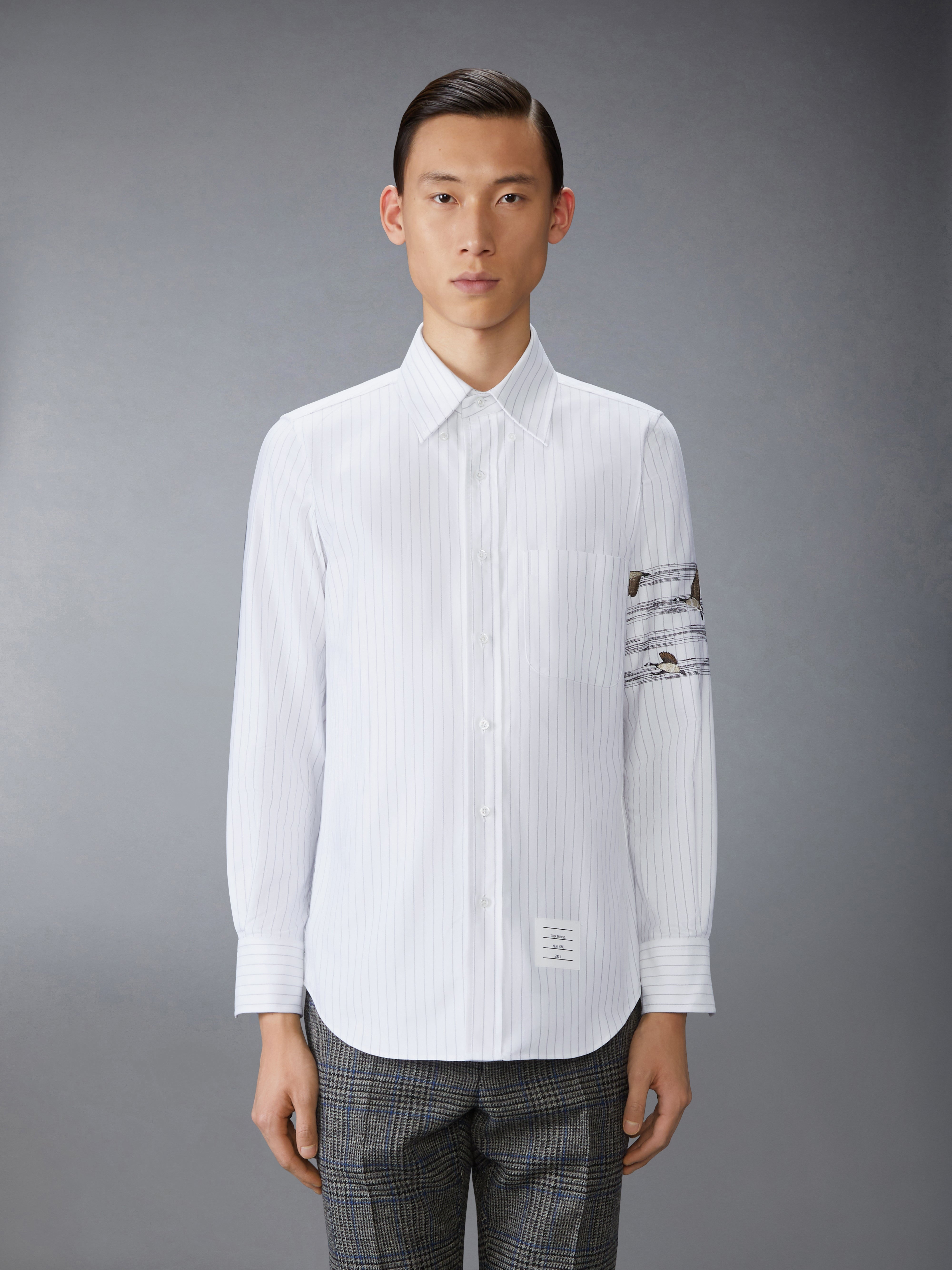 GEESE 4-BAR PINSTRIPE OXFORD SHIRT - 3