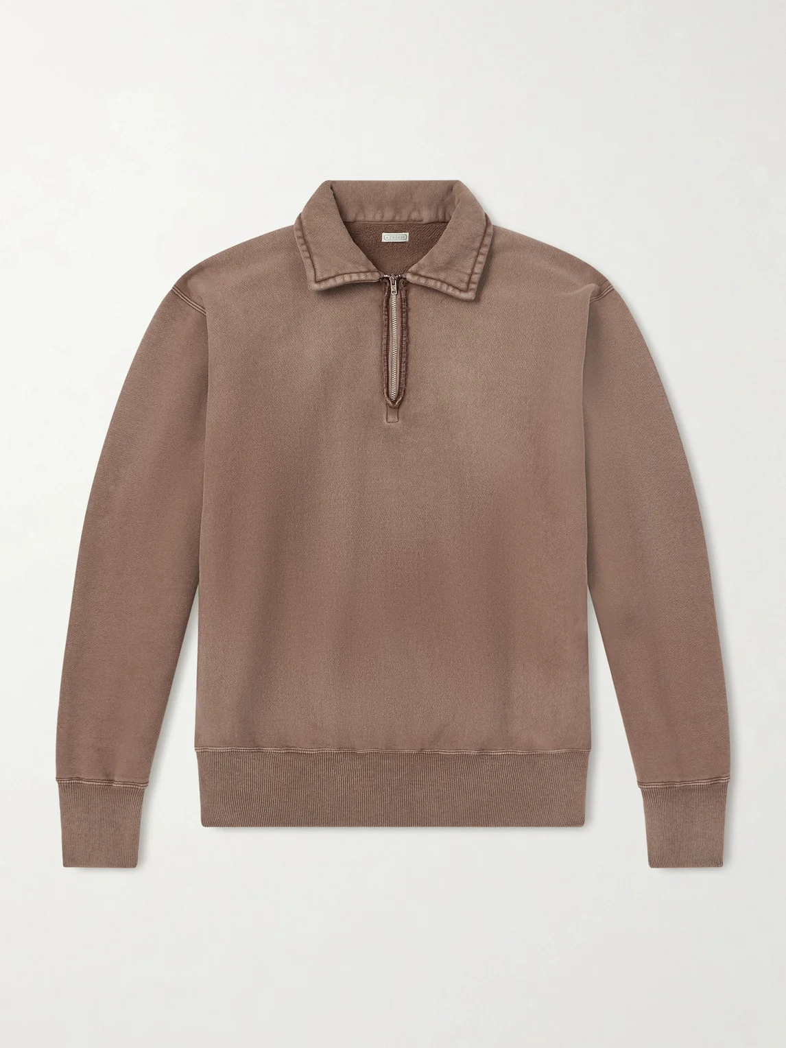 Half-Zip Cotton-Jersey Sweatshirt - 1