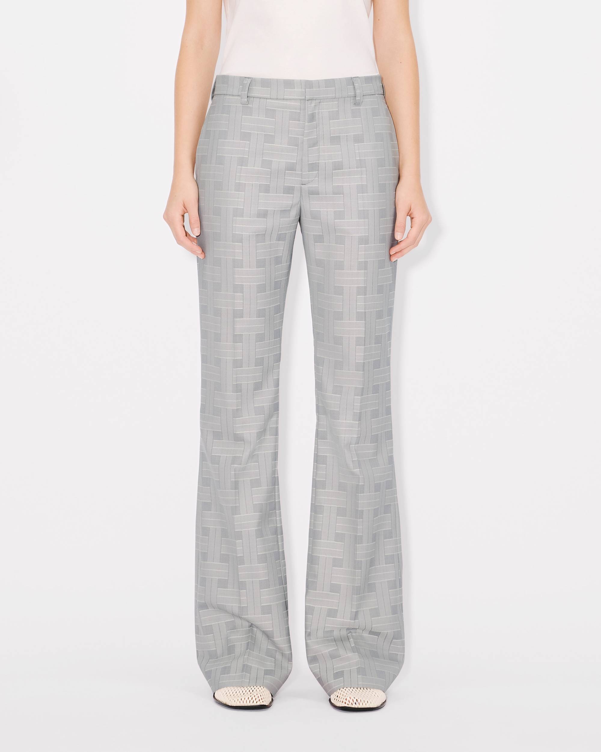 'KENZO Weave' flared pants in jacquard wool - 4