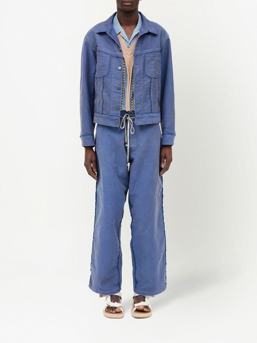 frayed denim jacket - 2