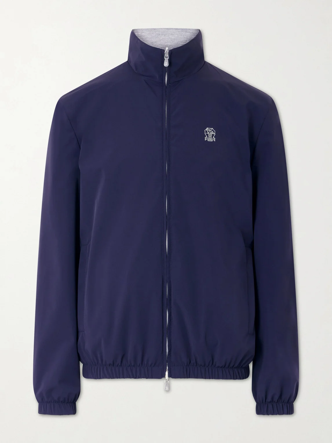 Logo-Embroidered Shell Blouson Jacket - 1