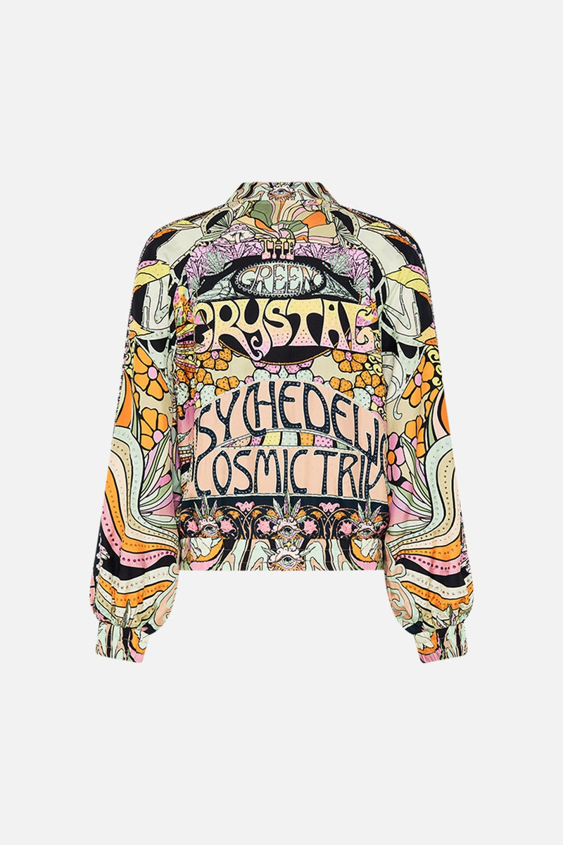 PANELLED SLEEVE BLOUSON BOMBER 9